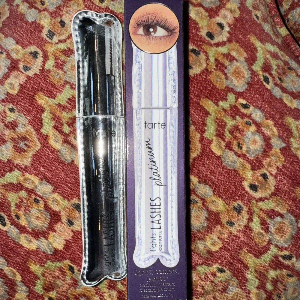 Tarte Lights Camera Lashes Platinum Mascara Black New! Full Size! Volume Length